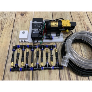 Bộ Tưới cây Phun sương 10 béc đồng RON SILICON kèm Công tắc điều khiển Wifi [BƠM NGUỒN LẮP SẴN TRÊN BẢNG ĐIỆN]