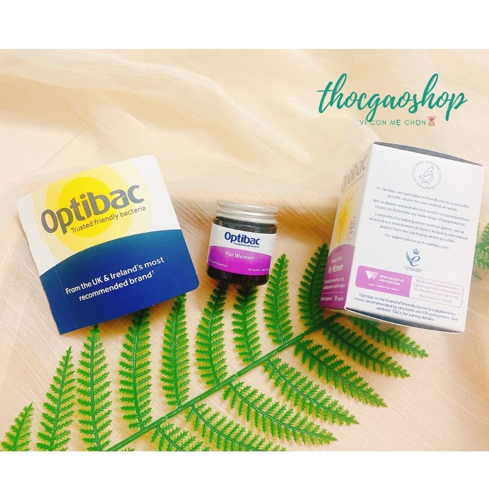 Men vi sinh Optibac Probiotics For Women UK  đủ size 30 viên giảm viem cho mẹ bầu và phụ nữ