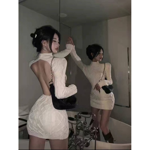 Váy len body khoét lưng siêu sexy | BigBuy360 - bigbuy360.vn