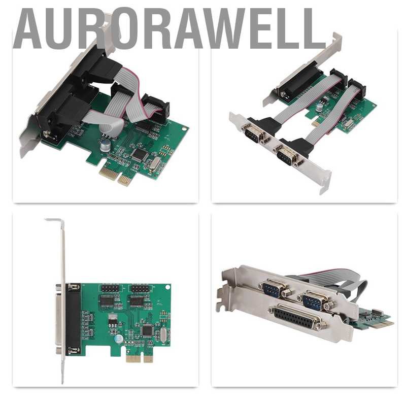 Aurorawell CH382L PCI-E to 2 Serial +1 Parallel Port d Desktop PCI Expansion Card GS