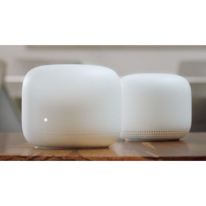 Google Nest Wifi thế hệ mới 2 pack (1 Router + 1 Point) Tích hợp trợ lý ảo Google Assistant, hàng nguyên seal - US.