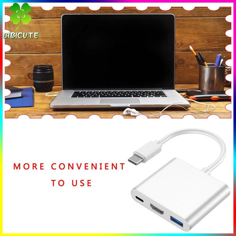 [Fast delivery]Type-C Hub USB C To USB3.0 HDMI-compatible / VGA / RJ45 / TF Splitter Charger