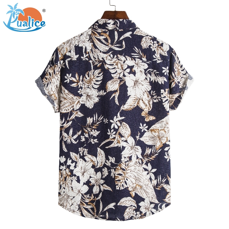 Cotton hemp ethnic style suit collar short sleeve shirt557 | BigBuy360 - bigbuy360.vn
