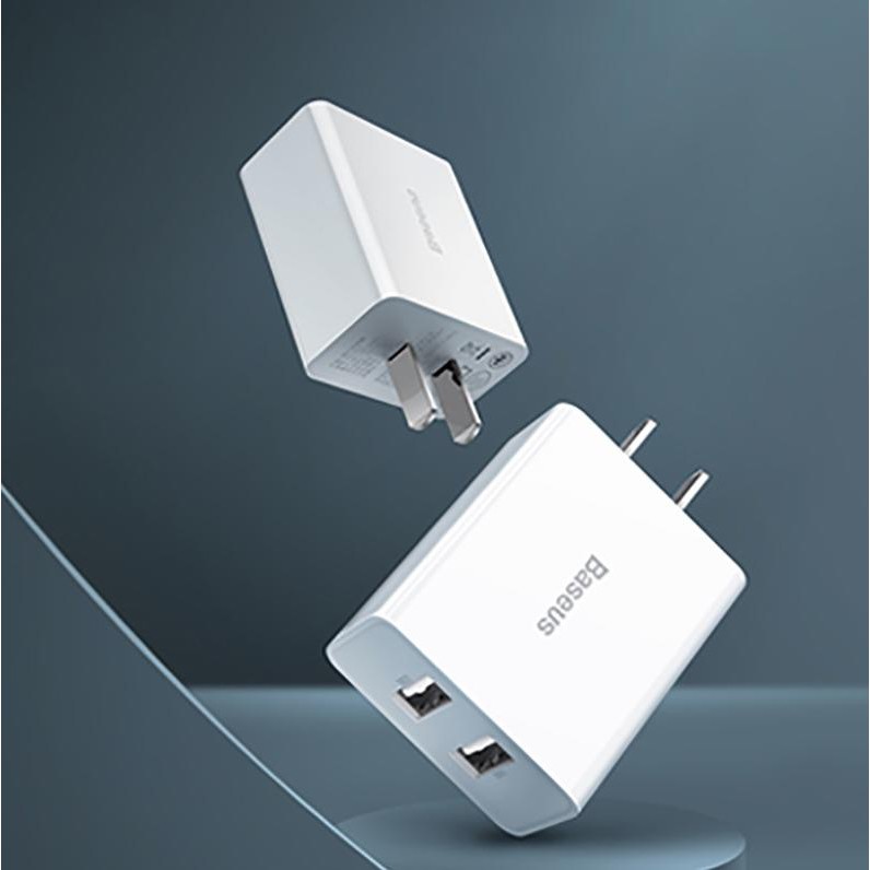 Cốc sạc Baseus 2 cổng USB 10.5W cho iPhone iPad Máy tính bảng điện thoại thông minh