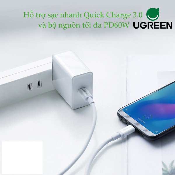 Cáp USB Type C sang USB Type C kết nối sạc, truyền dữ liệu dài 1m 1.5m 2m Ugreen 60518 60519 60520 cao cấp chính hãng