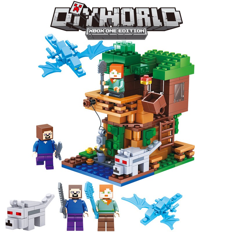 Đồ chơi lắp ráp My World [Lego Minecraft] - Xếp hình thế giới đồ chơi xây dựng Ngôi nhà trên cây - No 7438-2