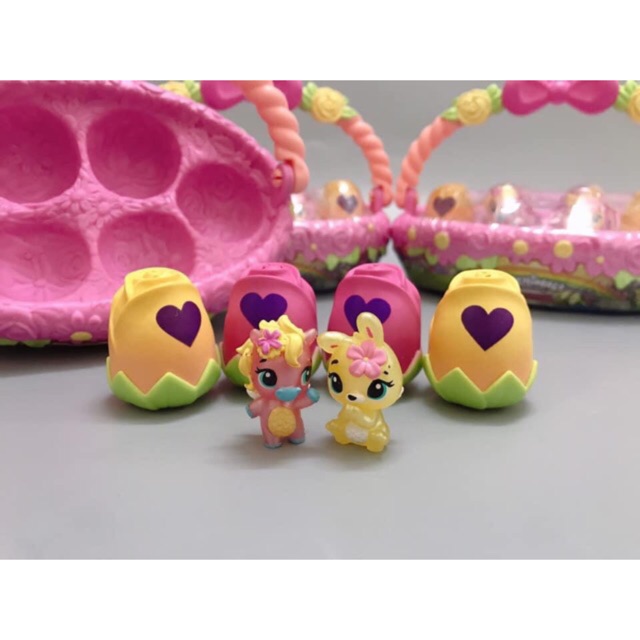 Giỏ trứng hoa hồng Hatchimals chính hãng