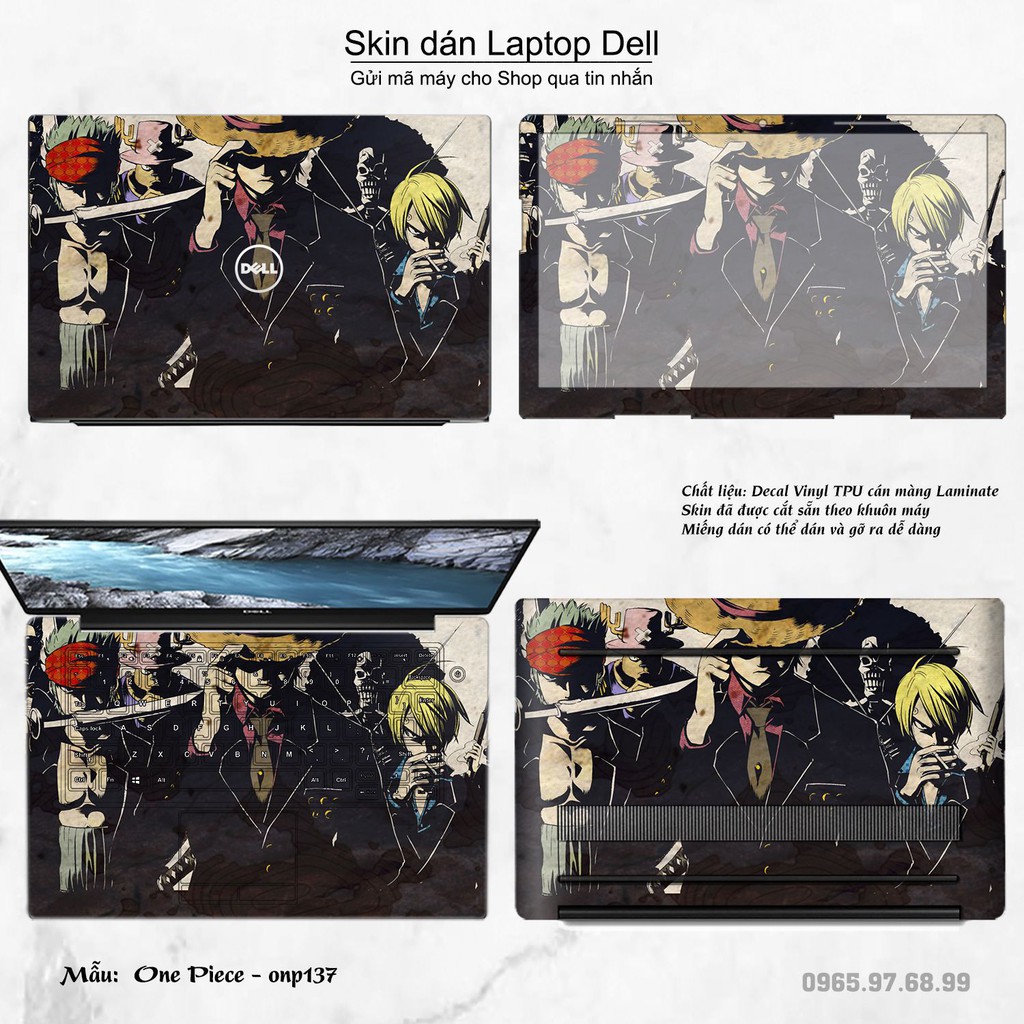 Skin dán Laptop Dell in hình One Piece nhiều mẫu 16 (inbox mã máy cho Shop)