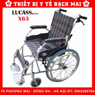 Xe Lăn Siêu Nhẹ Lucass X63, X63L [Bảo Hành 06 Tháng]