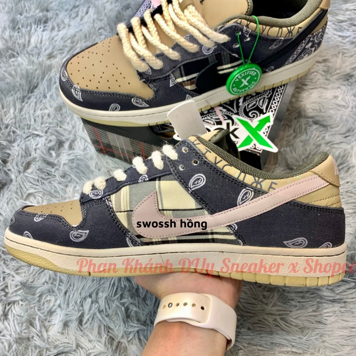 Giày Sneaker Sb Dunk Low x Travis Scott cổ thấp nam nữ Hàng TC