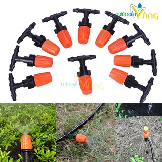 10 béc phun sương 1 cửa cam chân tê 6mm