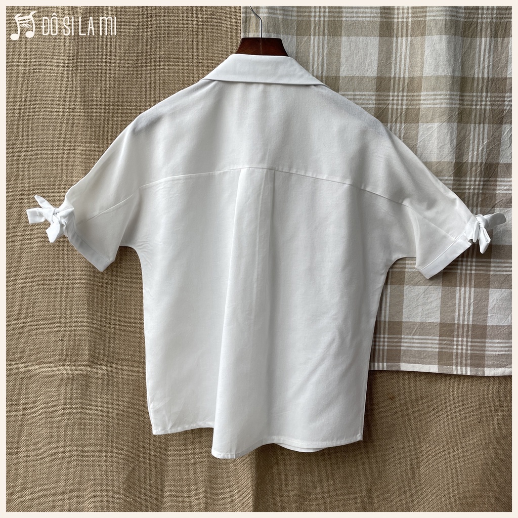 Combo Áo Sơ Mi Tay Ngắn Trắng + Quần Short Xanh Navy | Secondhand | Đô Si La Mi | A125 |
