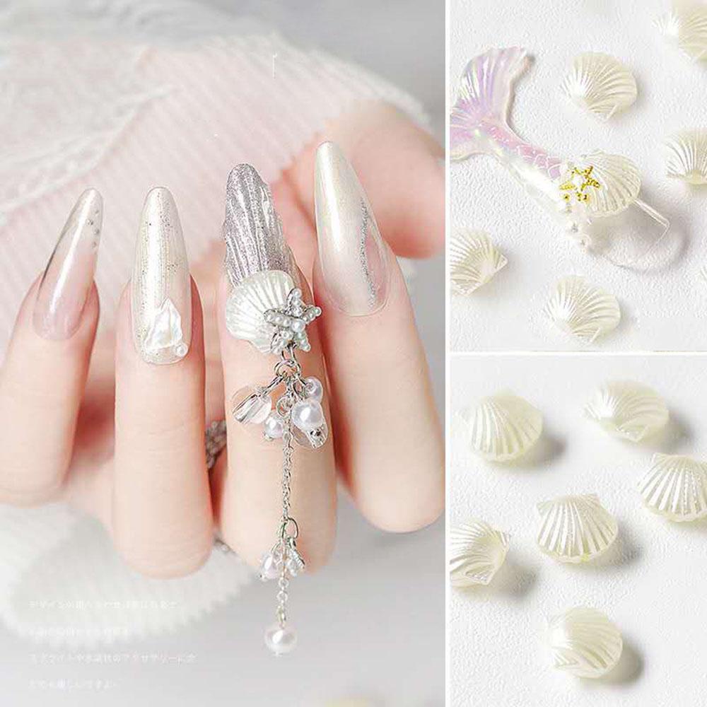 Phụ Kiện Trang Trí Móng Tay Hình Vỏ Sò Mùa Hè Tự Nhiên