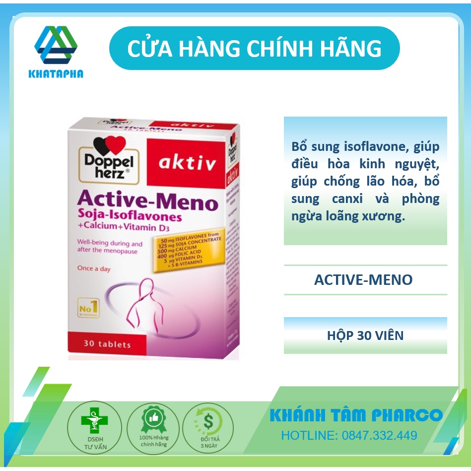 ACTIVE MENO DoppelHerz - Điều hòa nội tiết tố nữ - mầm đậu nành