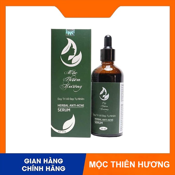 Serum Giảm Rỗ, Hết Mụn, Sạch Thâm, Tái Tạo Da | Herbal Anti Acne Serum 50ml Mộc Thiên Hương