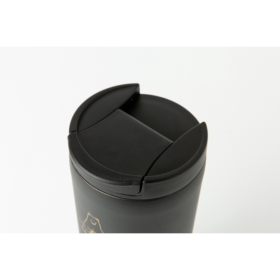 Bình Đựng Nước Tumbler ARTBOX Hàn Quốc Có Dây Đeo Không Gỉ Màu Đen In Hình Gấu Dễ Thương Tiện Dụng