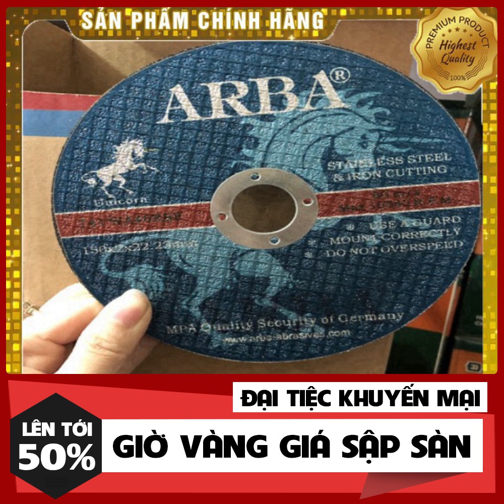 [ GIÁ TỐT NHẤT ] Đá cắt sắt , đá cắt inox ARBA 100 CHÍNH HÃNG