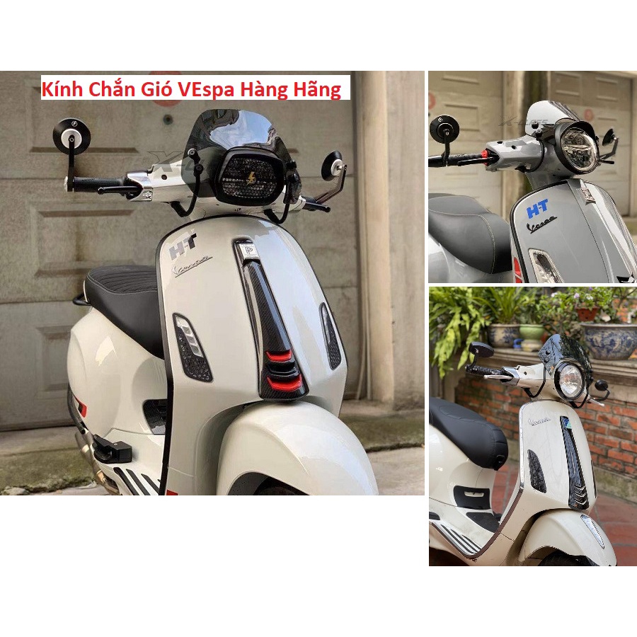 Kính Chắn Gió Vespa Hàng Hãng Cao Cấp Cho Sprint Primavera GTS Loại Thấp