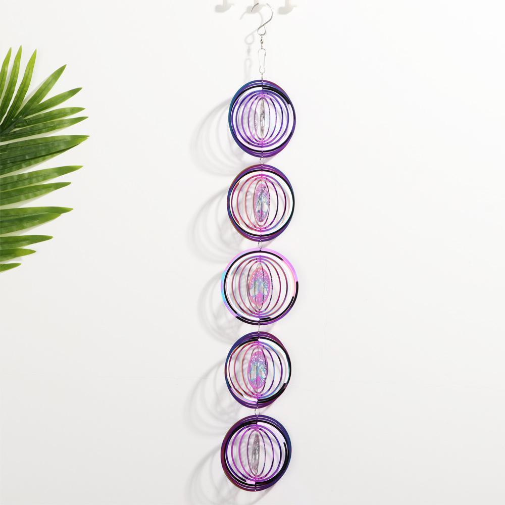 YNATURAL Chuông Gió Treo Ngoài Trời Bằng Thép Không Gỉ 3D