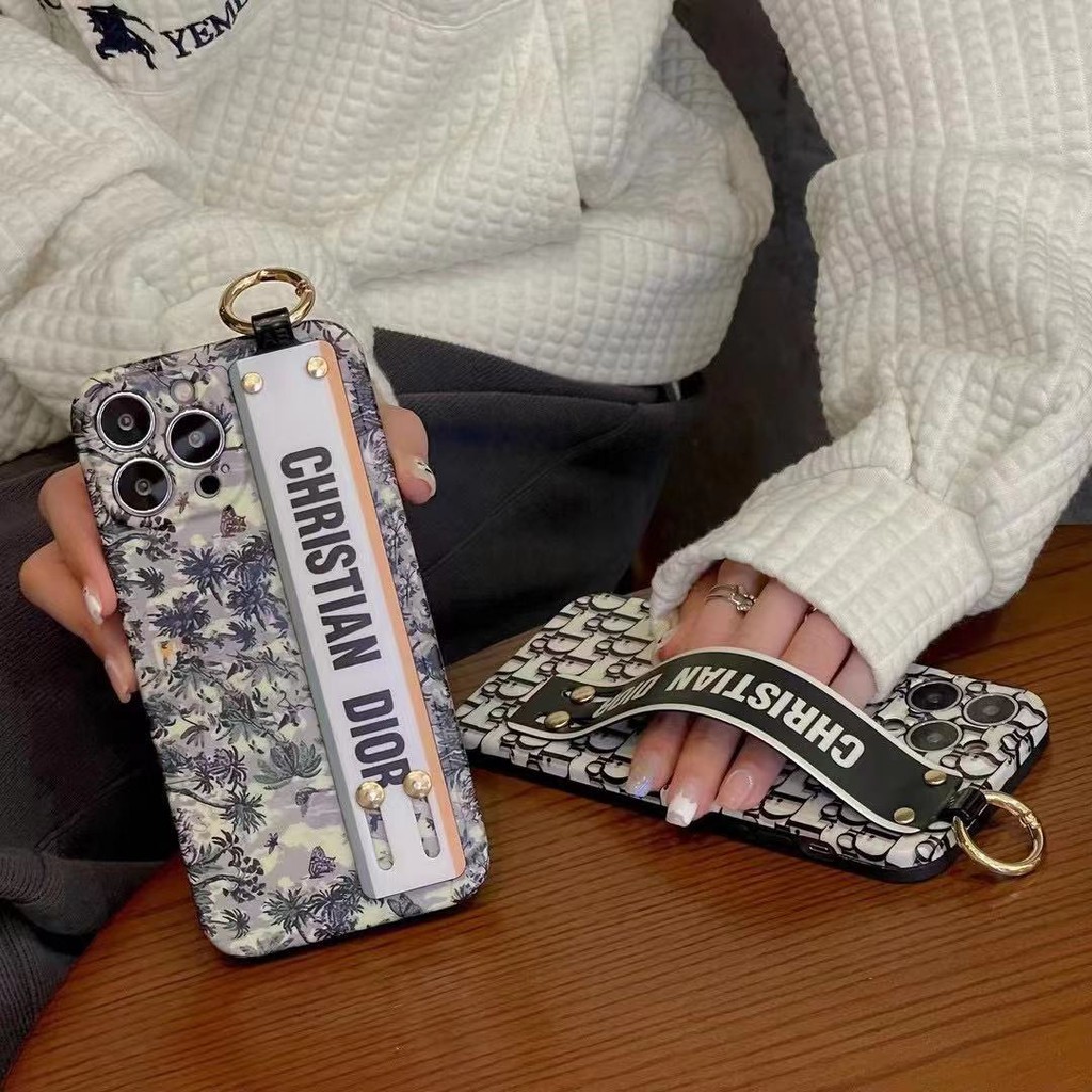 Ốp điện thoại in logo Dior có dây đeo cổ tay cho IPHONE 13 12 11 PRO MAX 13/12PRO 13 12 11 X XS XR XS MAX