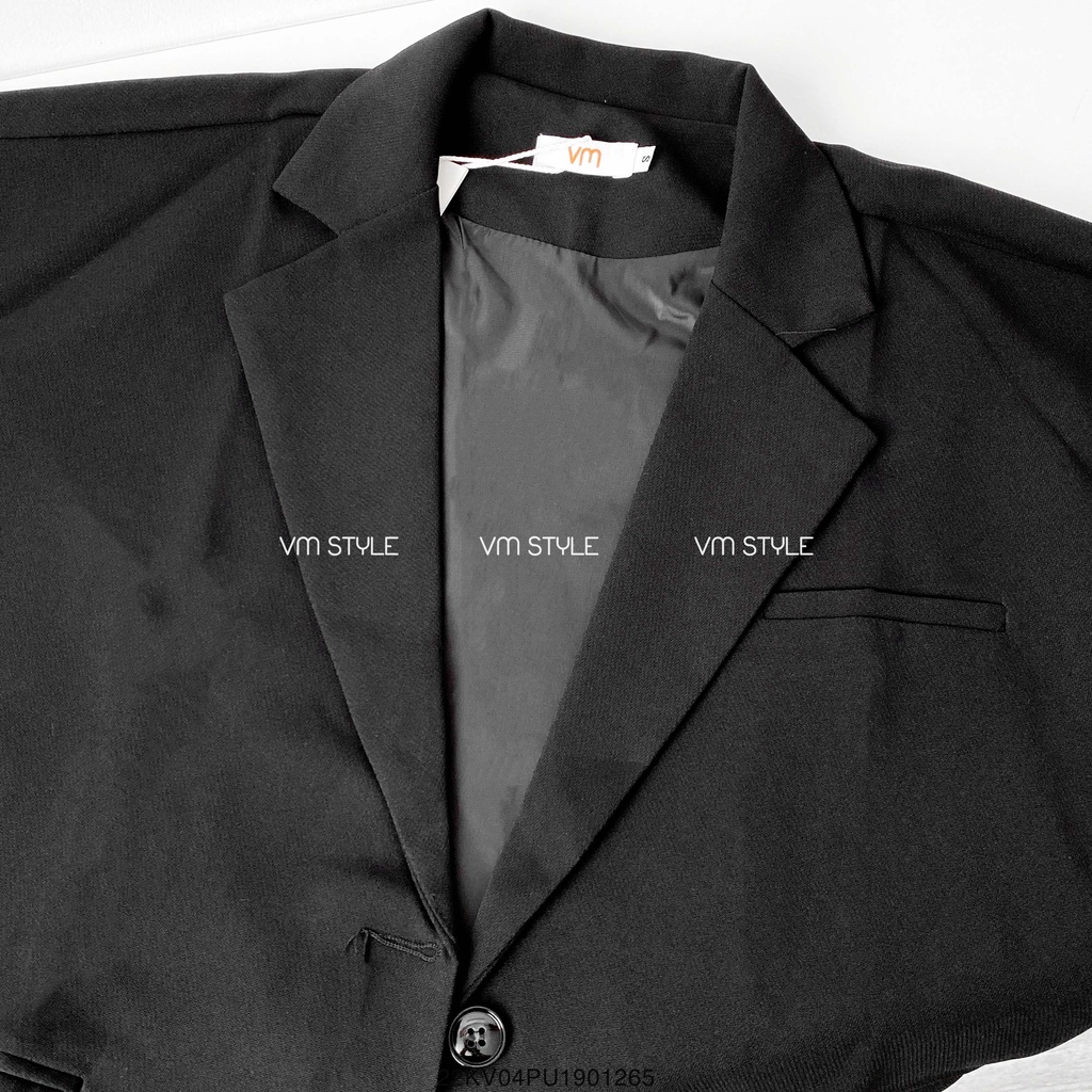 Áo khoác blazer nữ VM STYLE hàn quốc, áo vest tay dài 2 túi nắp ulzzang thời trang 22KV04PU1901