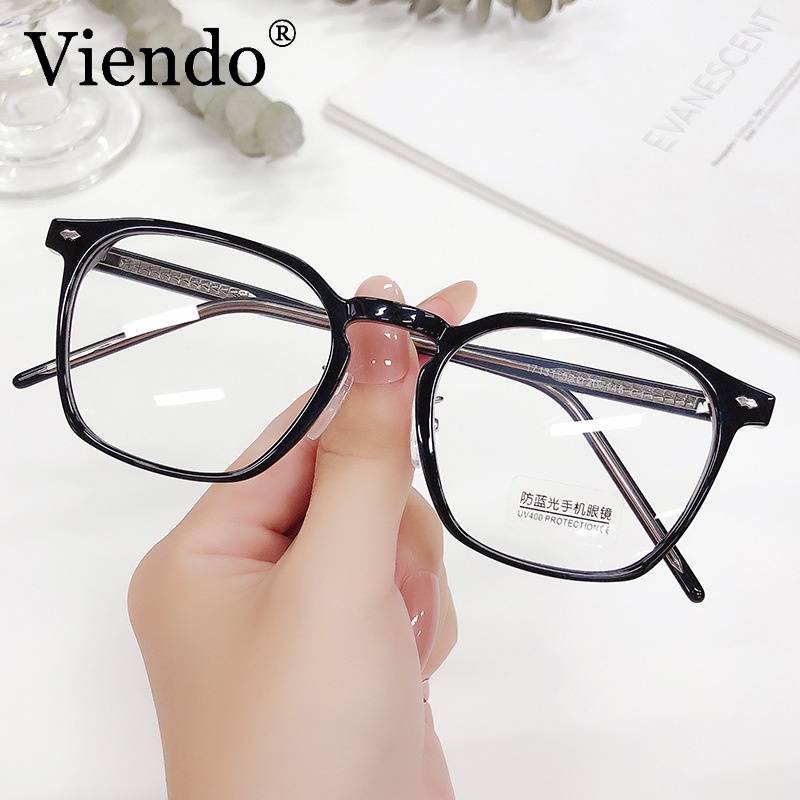 Kính cận VIENDO tròng đổi màu chống ánh sáng xanh tia UV thời trang cho nam nữ cắt theo độ yêu cầu