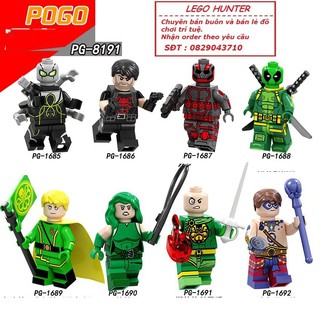 Lego Marvel Minifigures tổ chức Hydra : spiderman deadpool punisher POGO 8191