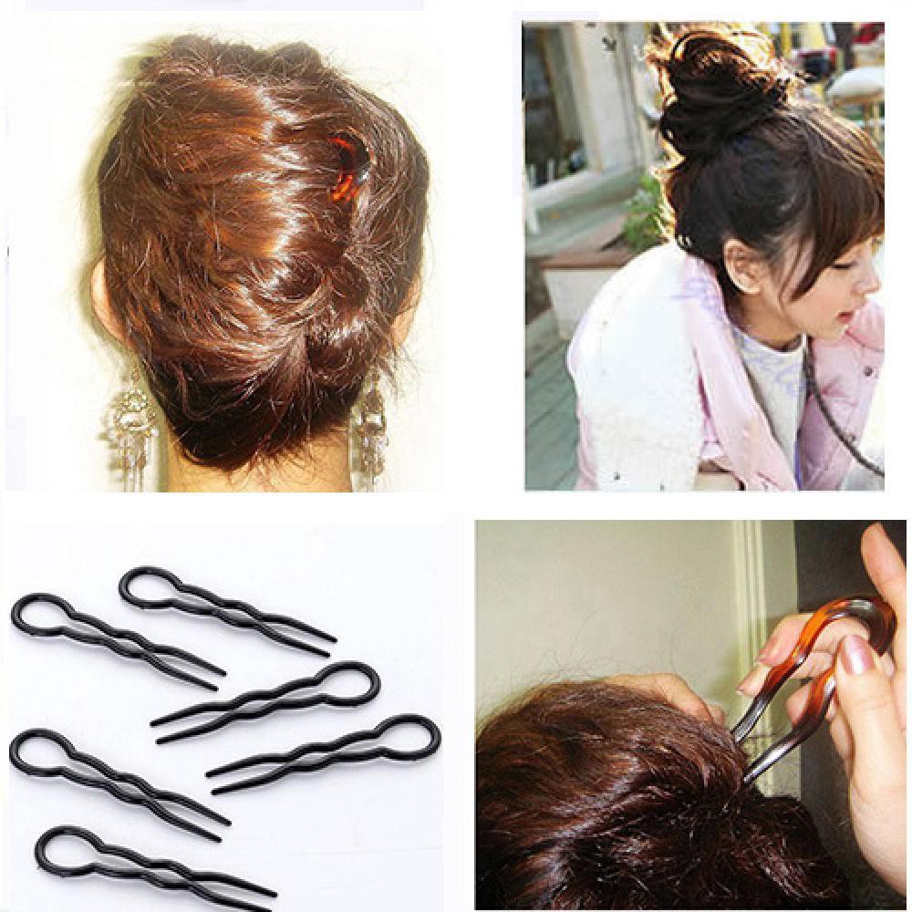 3 kẹp tóc màu đen hình chữ U giúp định hình tạo kiểu tóc