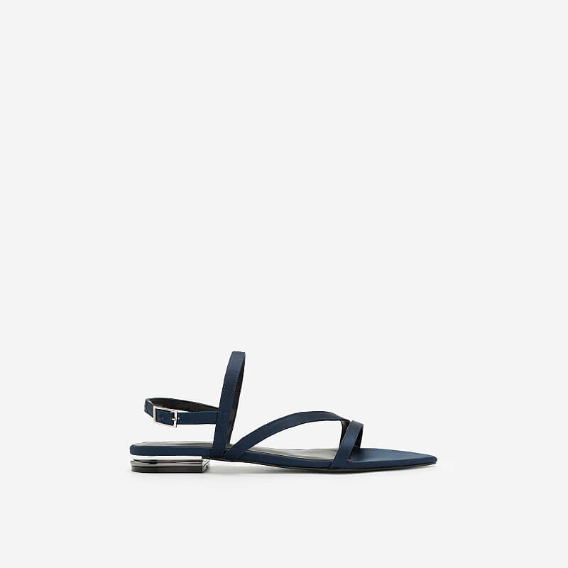 Vascara Giày Sandal Bệt Mũi Nhọn SDK 0312 Xanh Navy