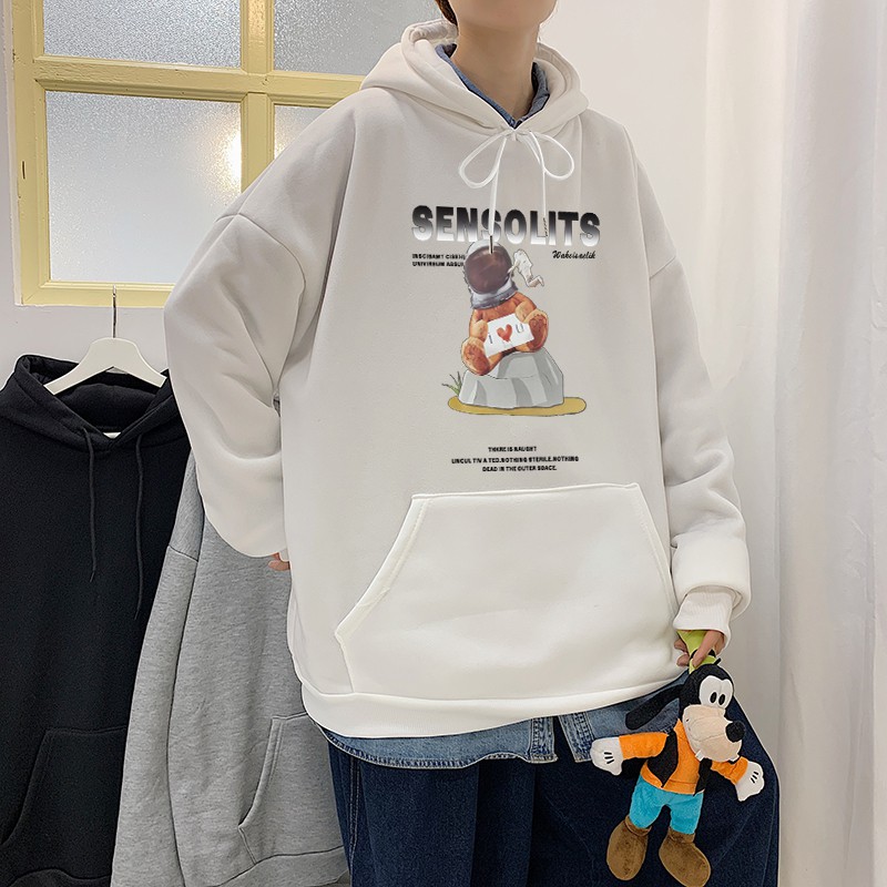 Áo hoodie dáng rộng họa tiết hoạt hình thời trang cá tính cho nam | BigBuy360 - bigbuy360.vn