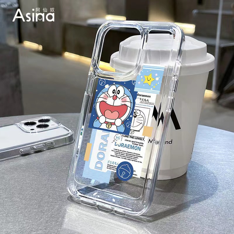 Ốp Điện Thoại Trong Suốt Hình Doraemon Dễ Thương Cho iphone 11 13 7 8 Plus 12 13Pro Max X XS Max 7 8 SE 2020