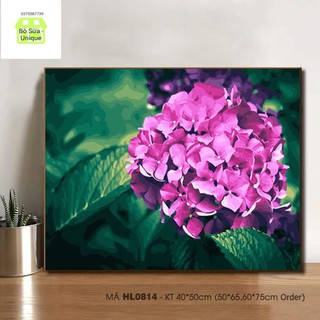Khung dày 2.5cm Tranh tô màu sơn dầu số hóa size 40x50 đã căng khung và đầy đủ phụ kiện mã HL0814