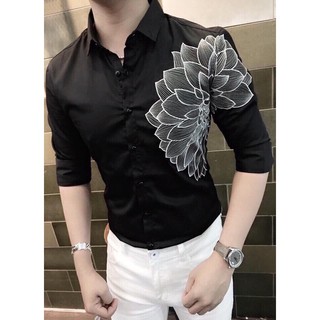 Áo sơ mi nam phối túi họa tiết cực đẹp cá tính - thời trang QC cao cấp - VSMQC54