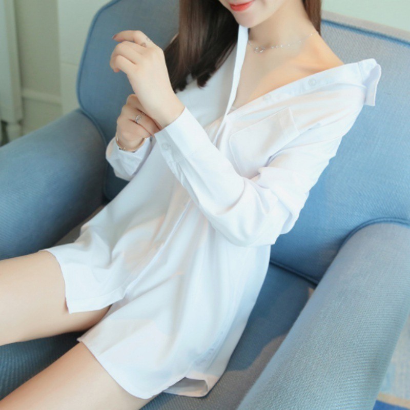 FREESHIP ĐƠN 99K_ Áo sơ mi trắng phong cách thanh lịch dành cho nữ