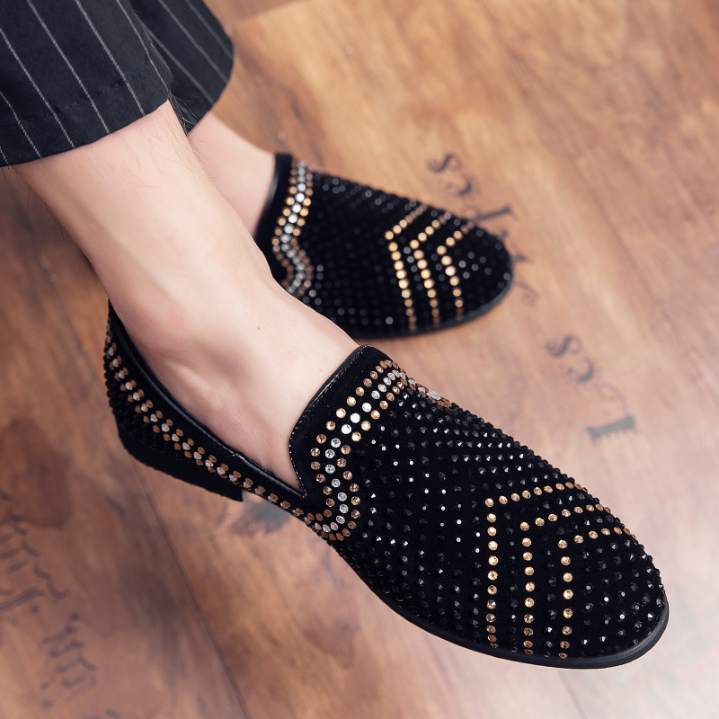 Giày Lười Da Bóng Thời Trang Cho Nam