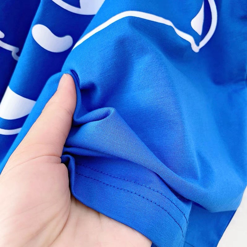 Áo Thun Tay Ngắn Cổ Tròn Chất Liệu 100% Cotton In Họa Tiết Gấu Dễ Thương Phong Cách Hàn Quốc Cho Bé Gái