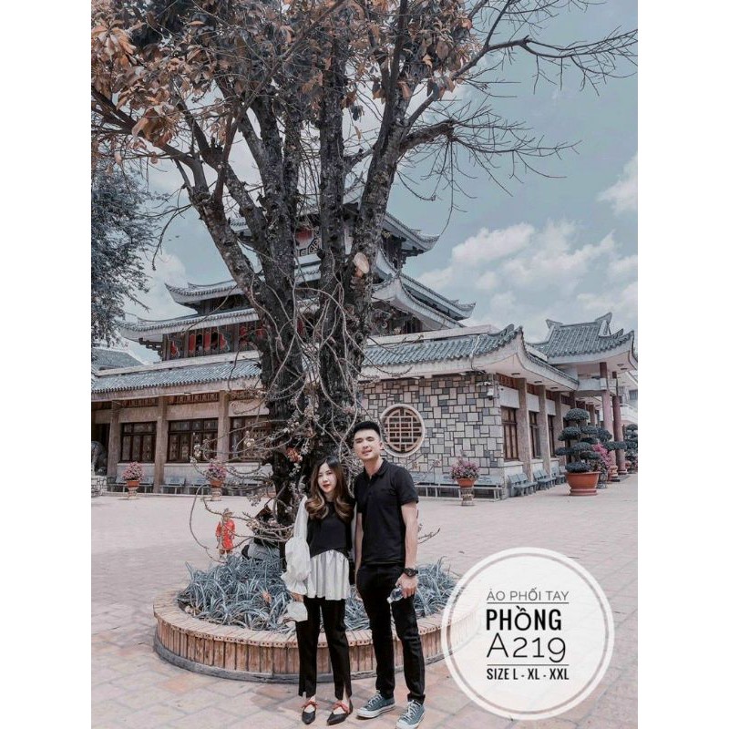 60-90kg Bigsize Áo phối tay phồng A219