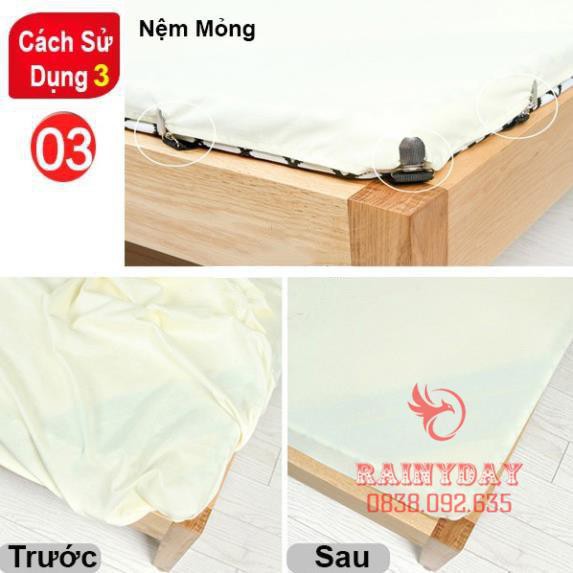 Bộ Kẹp Ga Giường Cao Cấp - Kẹp Drap Giường Nệm Giữ Cố Định Chống Xê Dịch Tụt Góc .