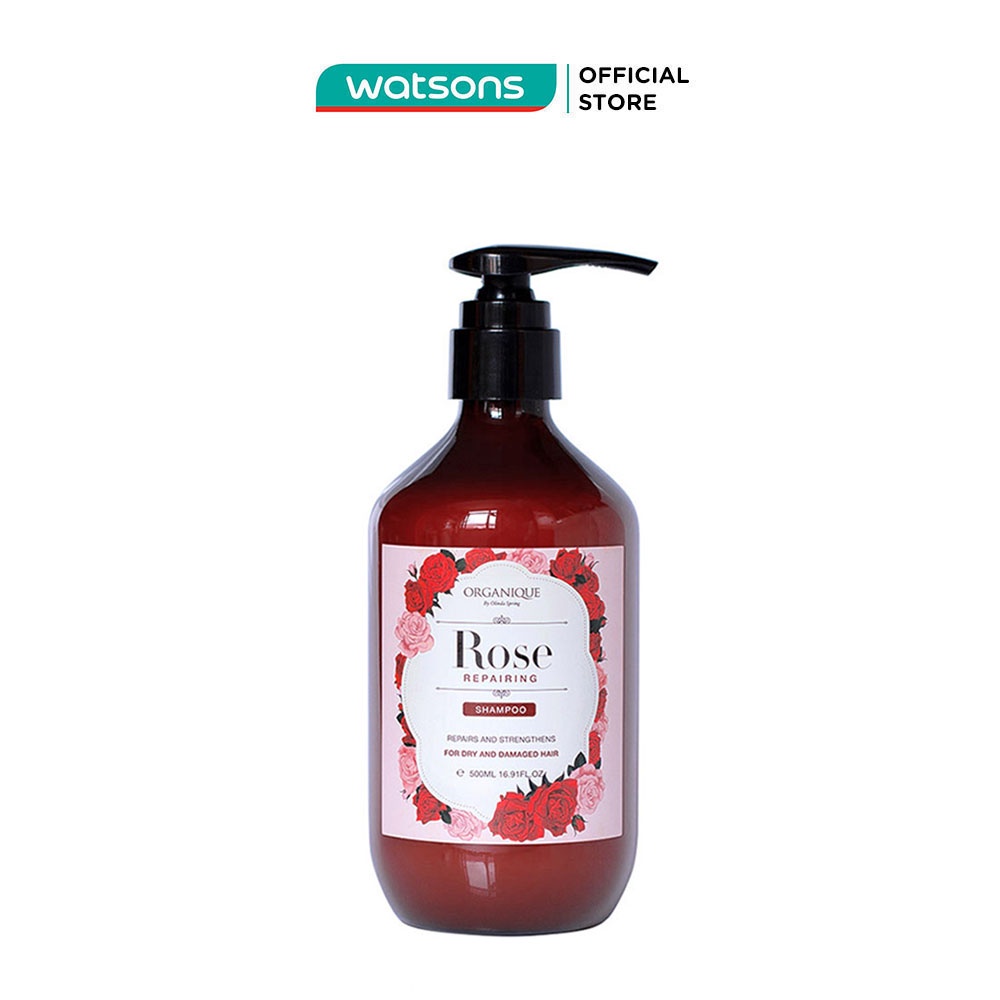 Dầu Gội Organique Dưỡng Tóc Hoa Hồng Rose Repairing Shampoo 500ml