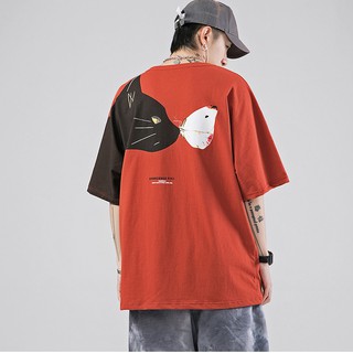 Áo Thun Nam Nữ B&W Cat T-shirts