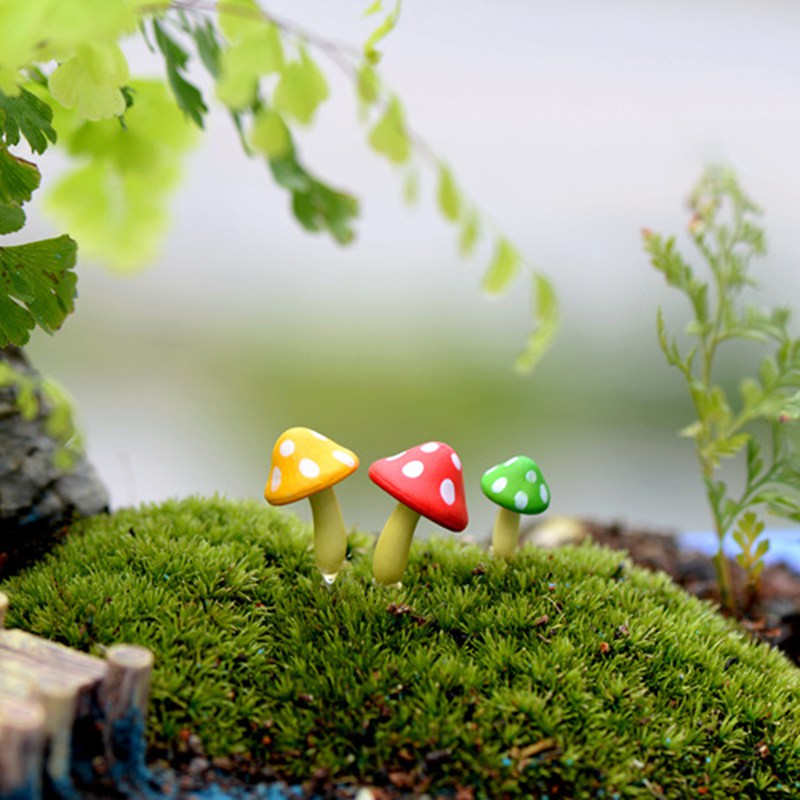 3 mô hình cây nấm nhỏ xinh trang trí sân vườn