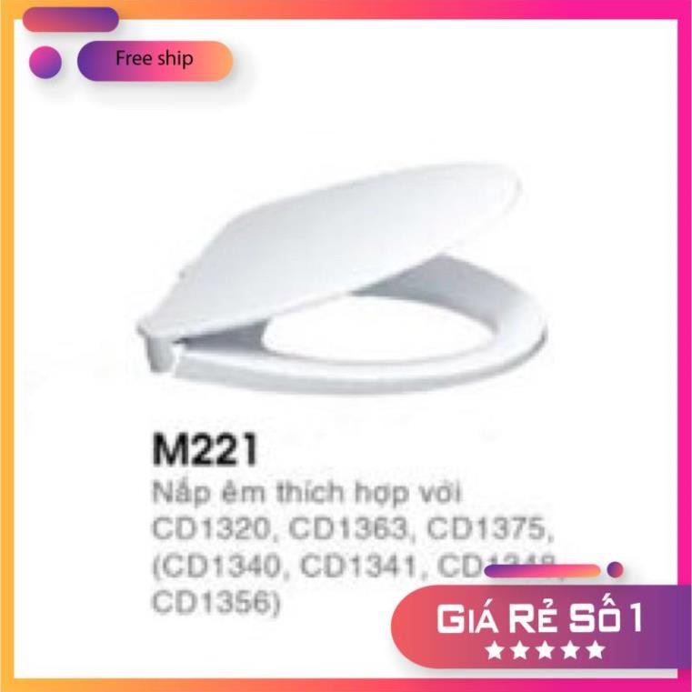 Nắp bồn cầu rơi êm CAESAR M221 gắn bồn cầu CD1320,1363,1375,1340,1341,1348,1356