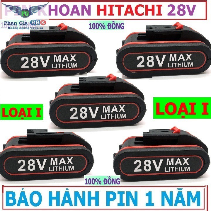 PIN MÁY KHOAN DÙNG CHO THÂN MÁY HITACHI 28V, PIN 5 SELL