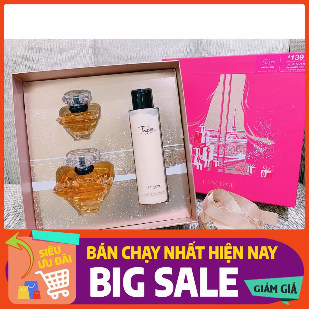 Set 3 món : Nước hoa Lancome Tresor EDP 100ml, NH 30ml, 1 kem dưỡng 200ml | BigBuy360 - bigbuy360.vn