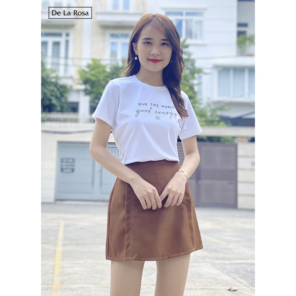 Áo Thun Freesize In Chữ Give This World Good Energy - De La Rosa