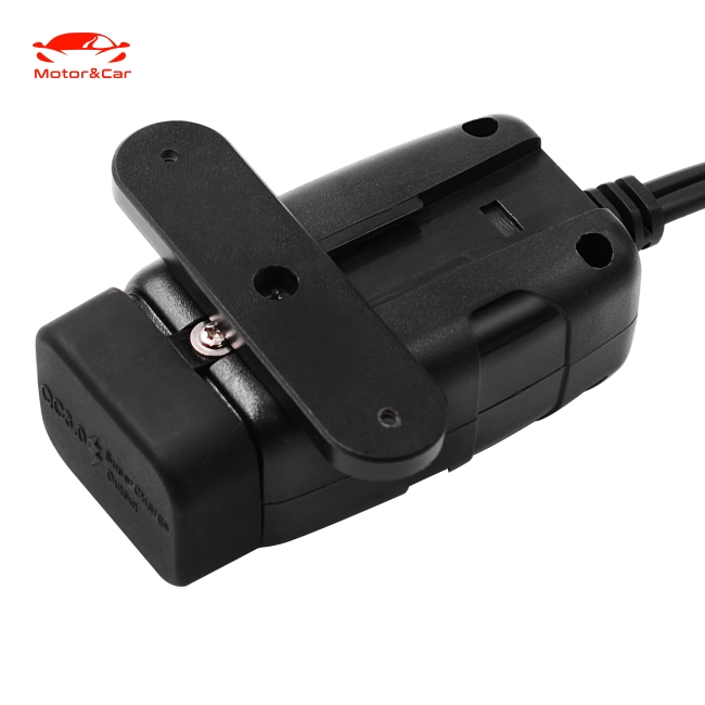 Bộ sạc điện thoại nhanh kép QC 3.0 12v gắn xe mô tô chống nước