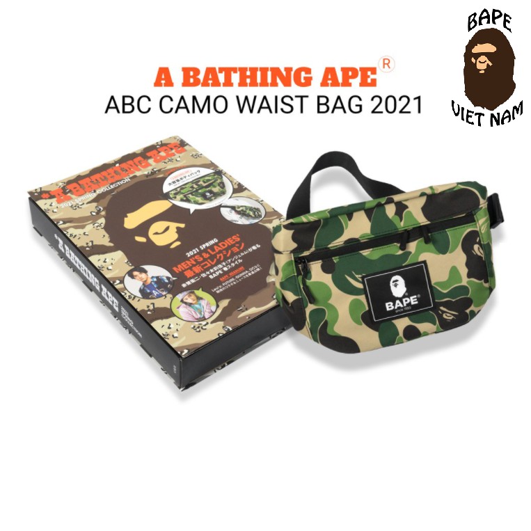 Túi đeo chéo Bape Camo Green 2021 - BAPE 2021 SPRING SUMMER MOOK MAGAZINE SHOULDER BAG hàng Siêu Cấp Bape VN