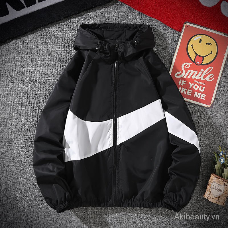 Áo khoác mỏng dáng rộng phong cách Hàn Quốc thời trang xuân thu cho nam size M-5XL