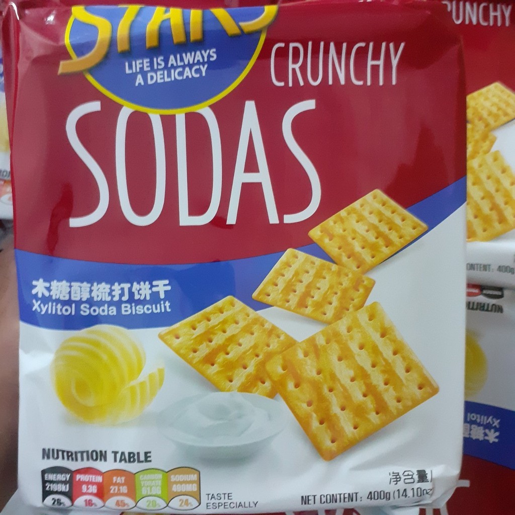 Bánh ăn kiêng SODA STARS đài loan [HÀNG NHẬP KHẨU] đủ vị 400g