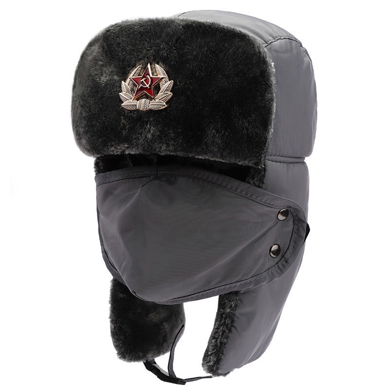 Soviet Mũ Giữ Ấm Bảo Vệ Tai Chống Gió Chống Thấm Nước Dành Cho Nam Và Nữ Khi Lái Xe Ngoài Trời